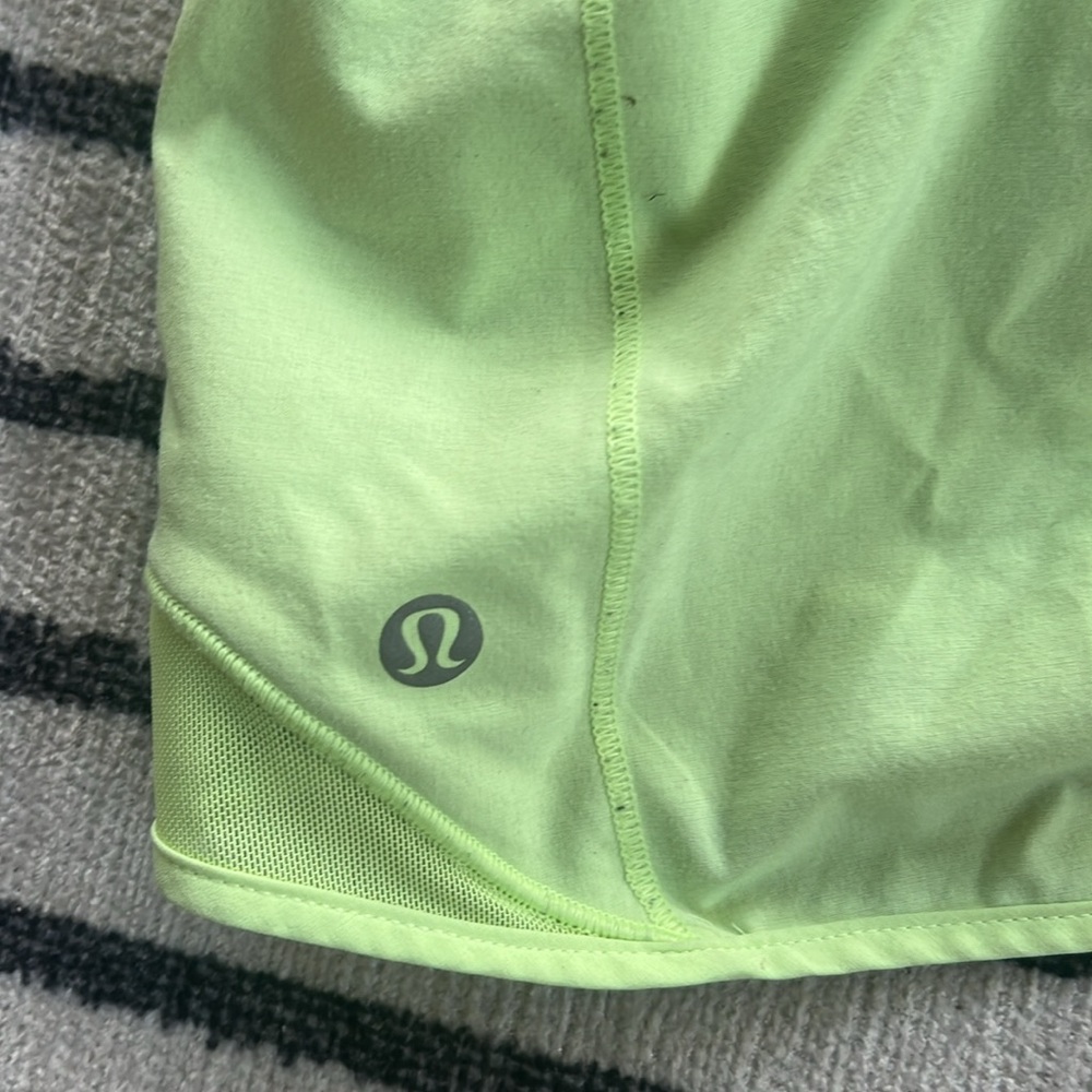 Neon green lululemon hotty hot shorts - Picture 3 of 3